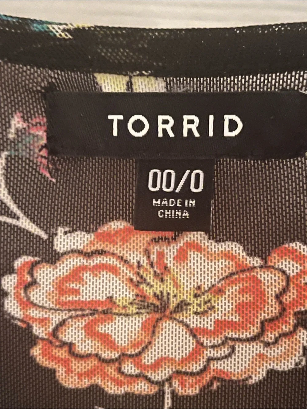 Torrid Floral Print Chiffon Maxi Kimono / Duster